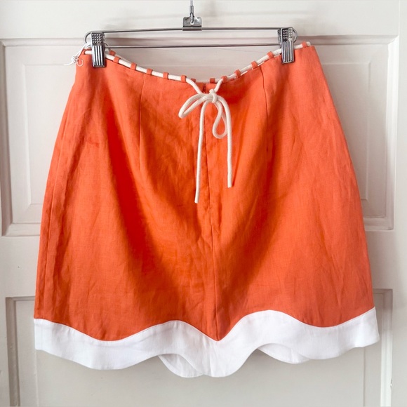 STAUD Orange and White Skirt - Picture 3 of 3